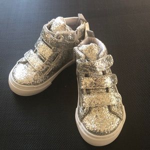 New silver glitter sz 8 high tops
